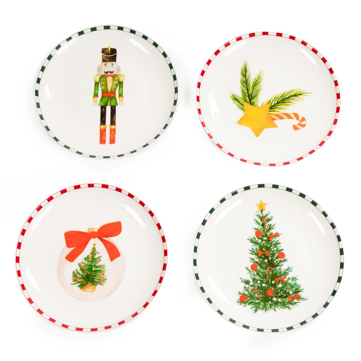 ROBERTA ALLEN - Set 4 Platos Navidad 15 Cm Con Caja Roberta Allen