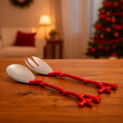 BASEMENT HOME - Set 2 Piezas Cubiertos Servir Coral Mar