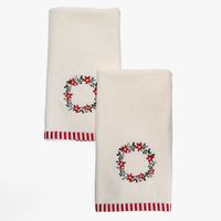 Juego De 2 Toallas Xmas Corona 2X40X60 Cm