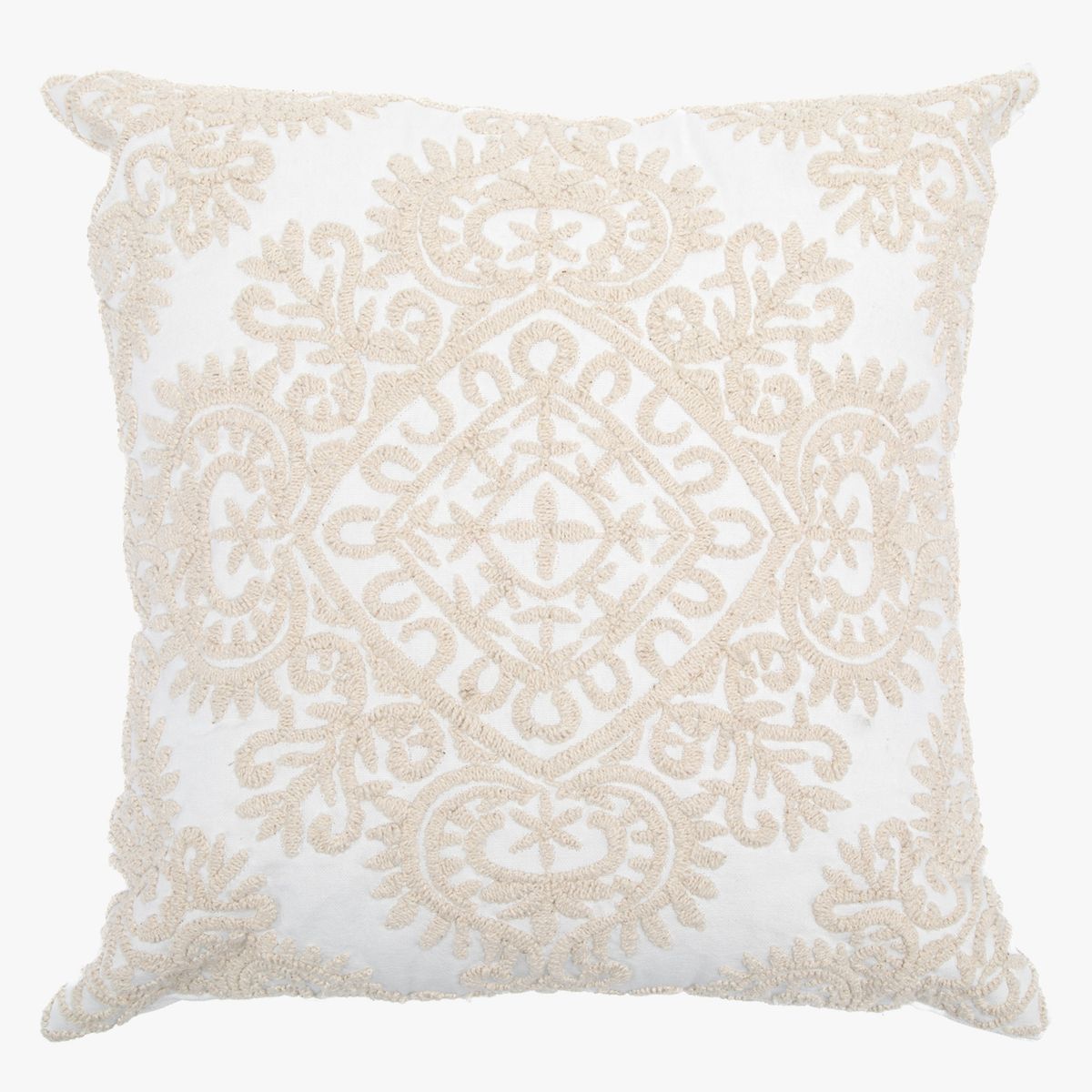 ROBERTA ALLEN - Cojín Veronica Centro Blanco 50cmx50cm Roberta Allen
