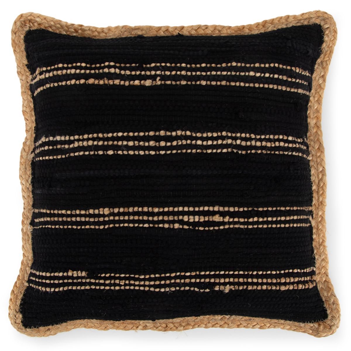 BASEMENT HOME - Cojín Jute Linea Negro Beige 45X45Cm Basement Home