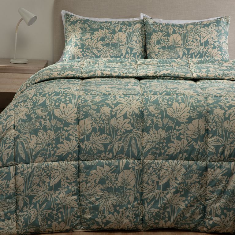 Plumón Estampado Reversible Botanic