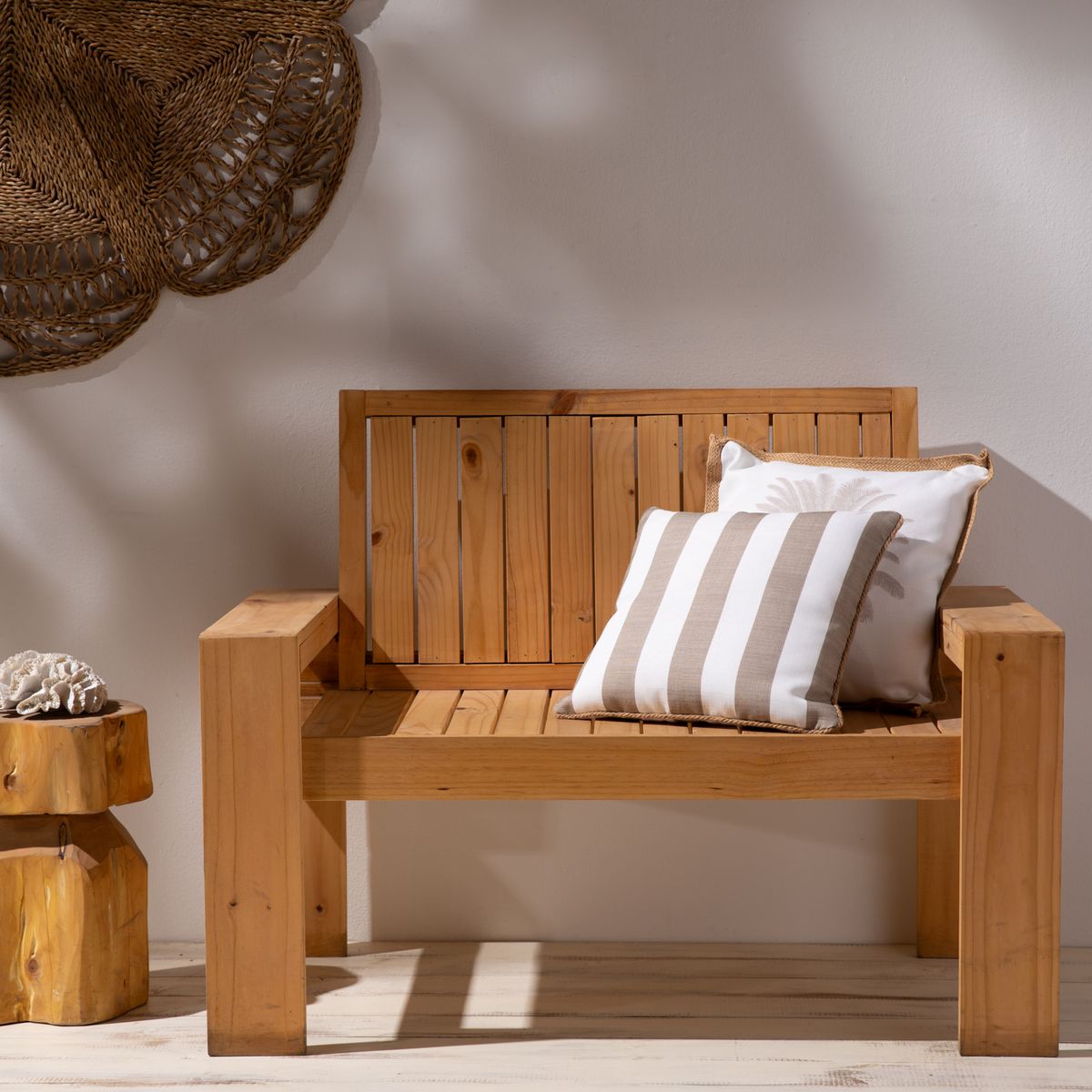 BASEMENT HOME - Cojín Resistente Al Agua Ray Beige 45X45 Cm Basement Home