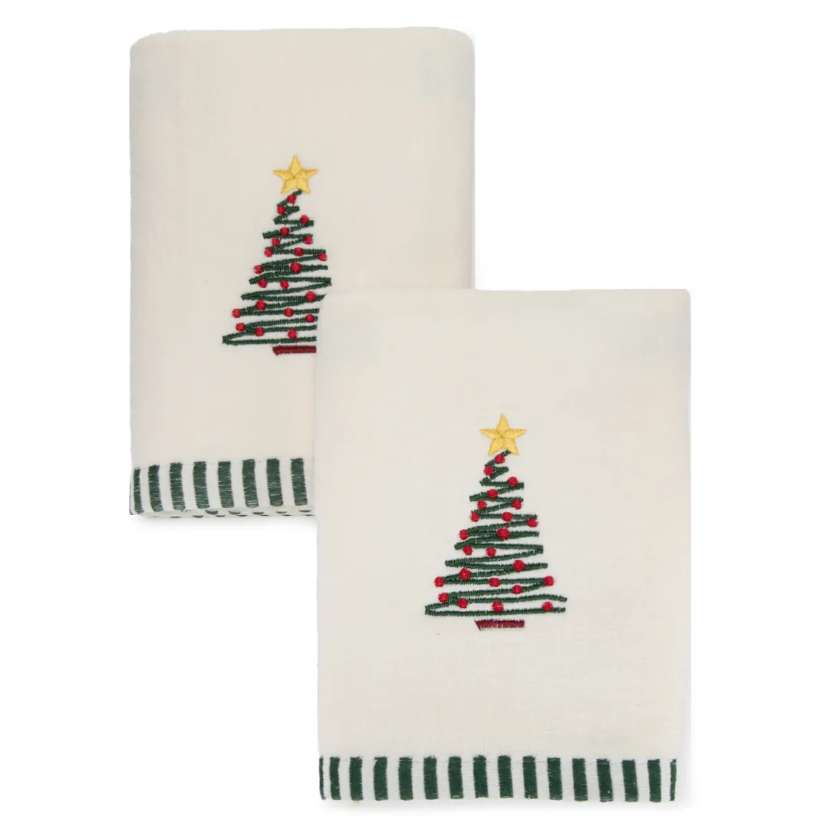 MICA - Juego De 2 Toallas Xmas Arbol 2X40X60 Cm Mica