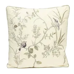 ROBERTA ALLEN - Cojín Ines Bird Blanco 2 Plazas