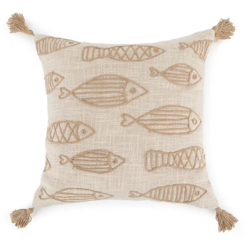 BASEMENT HOME - Cojín Jute Pez Beige 45X45Cm Basement Home