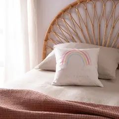 MICA KIDS - Cojín Wash Cute Rain Rosado 45X45 Cm