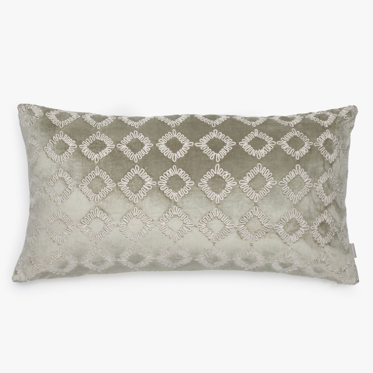 ROBERTA ALLEN - Cojín Ines Rombo Verde 1.5 Plaza Roberta Allen