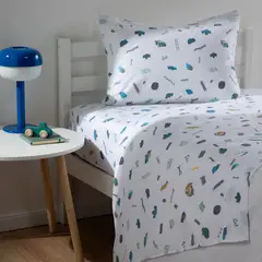 MICA KIDS - Juego De Sábanas Infantil Car 180 Hilos