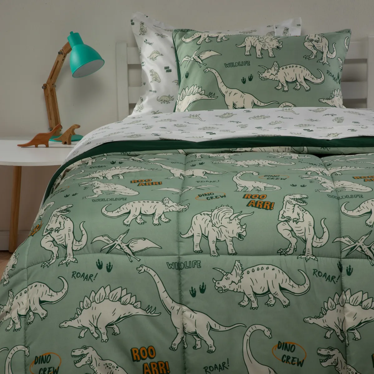 MICA KIDS - Juego De Cama Wild 1.5 Plazas: Plumón + Sábanas + Fundas De Almohadas Mica Kids