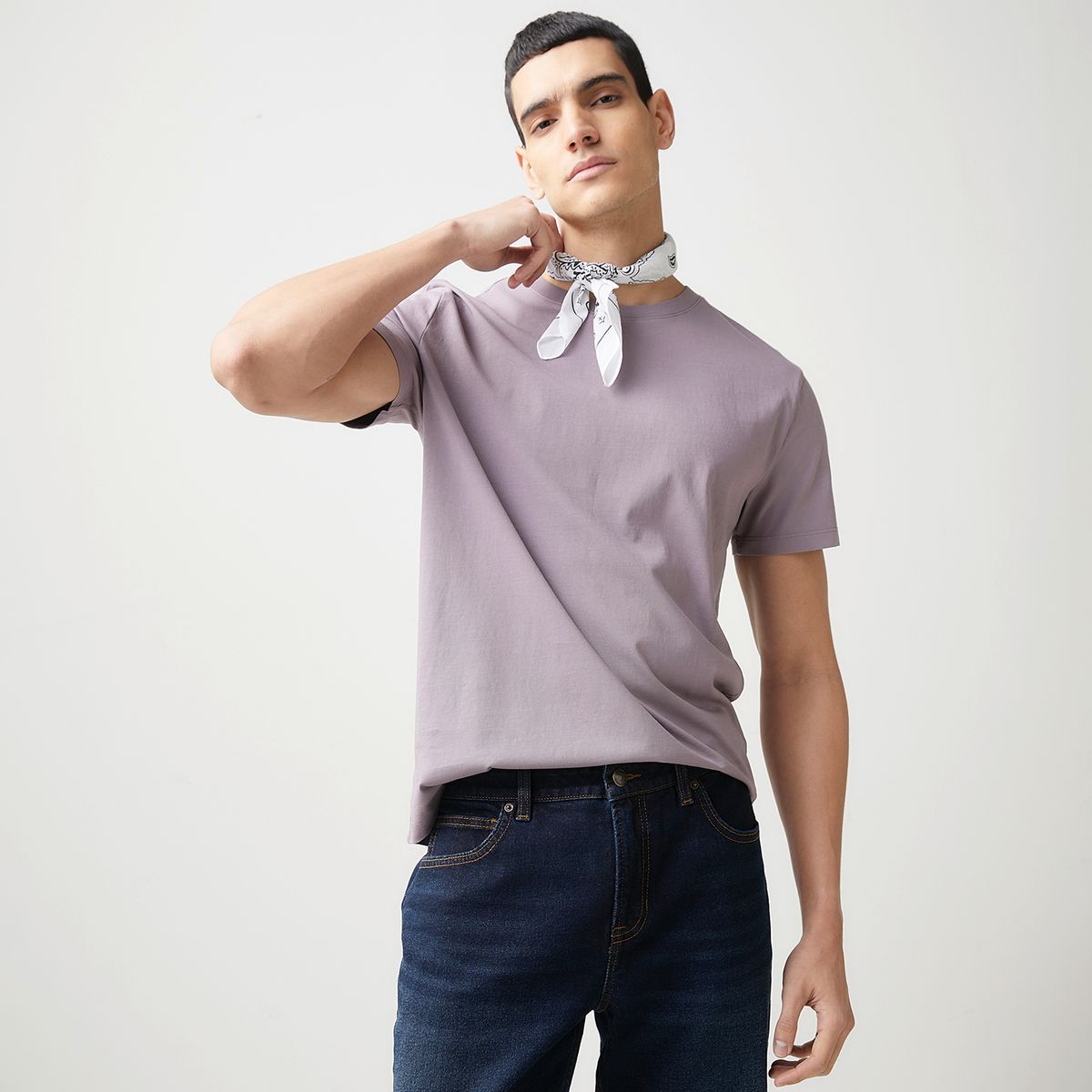 BASEMENT - Polera Manga Corta Algodón Hombre Basement