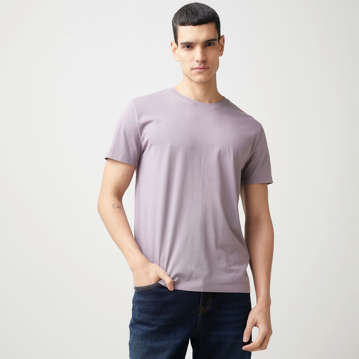 BASEMENT - Polera Manga Corta Algodón Hombre Basement