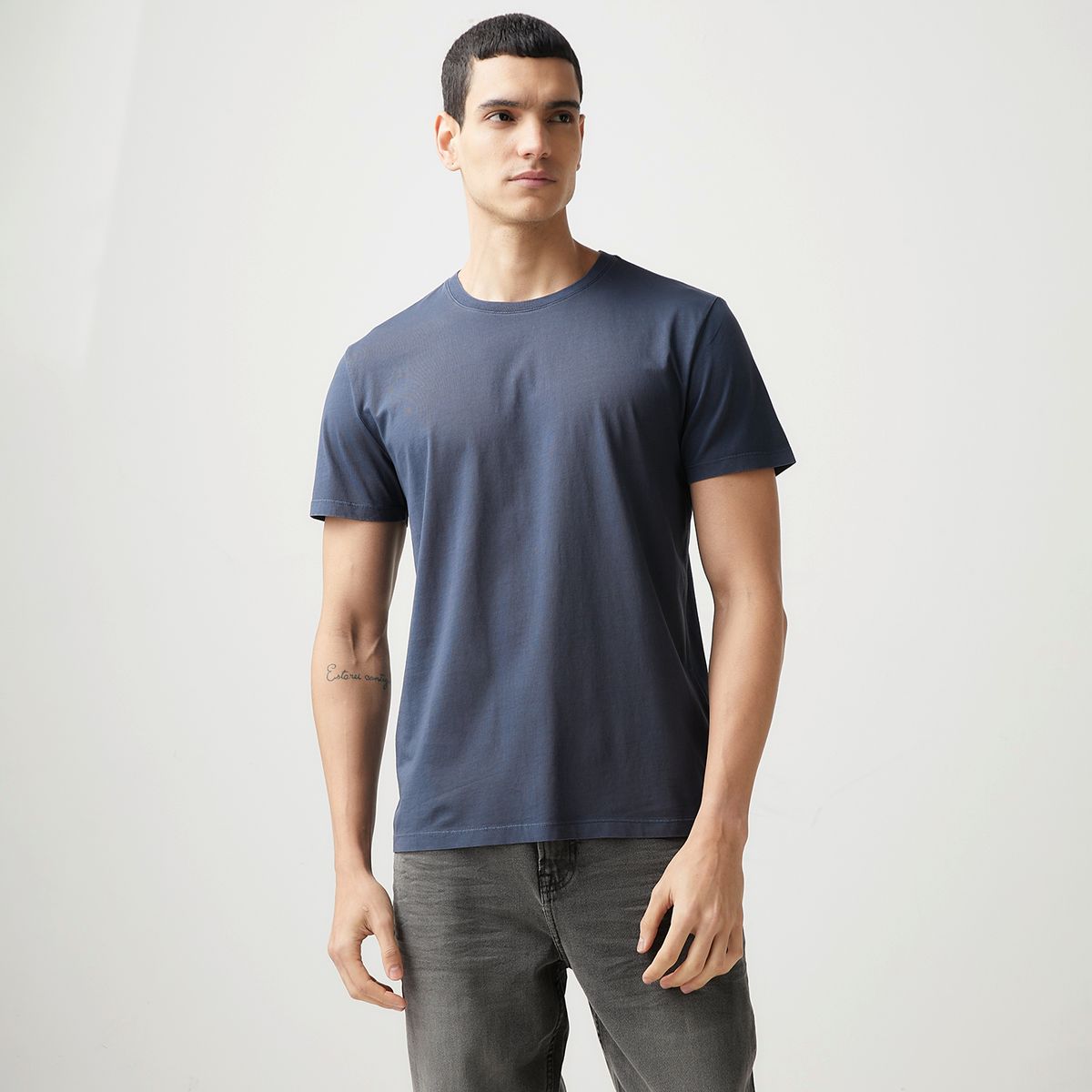 BASEMENT - Polera Manga Corta Algodón Hombre Basement