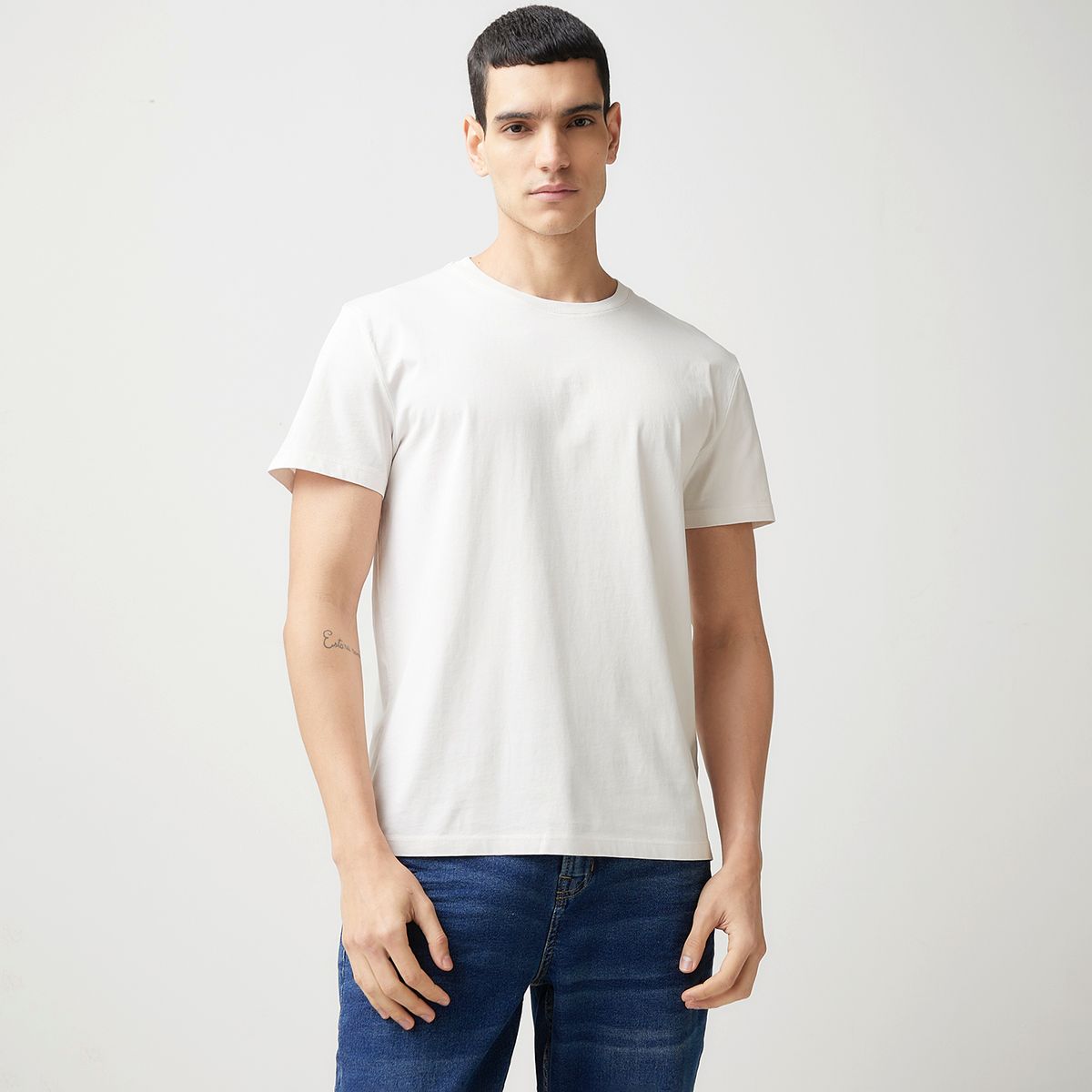 BASEMENT - Polera Manga Corta Algodón Hombre Basement