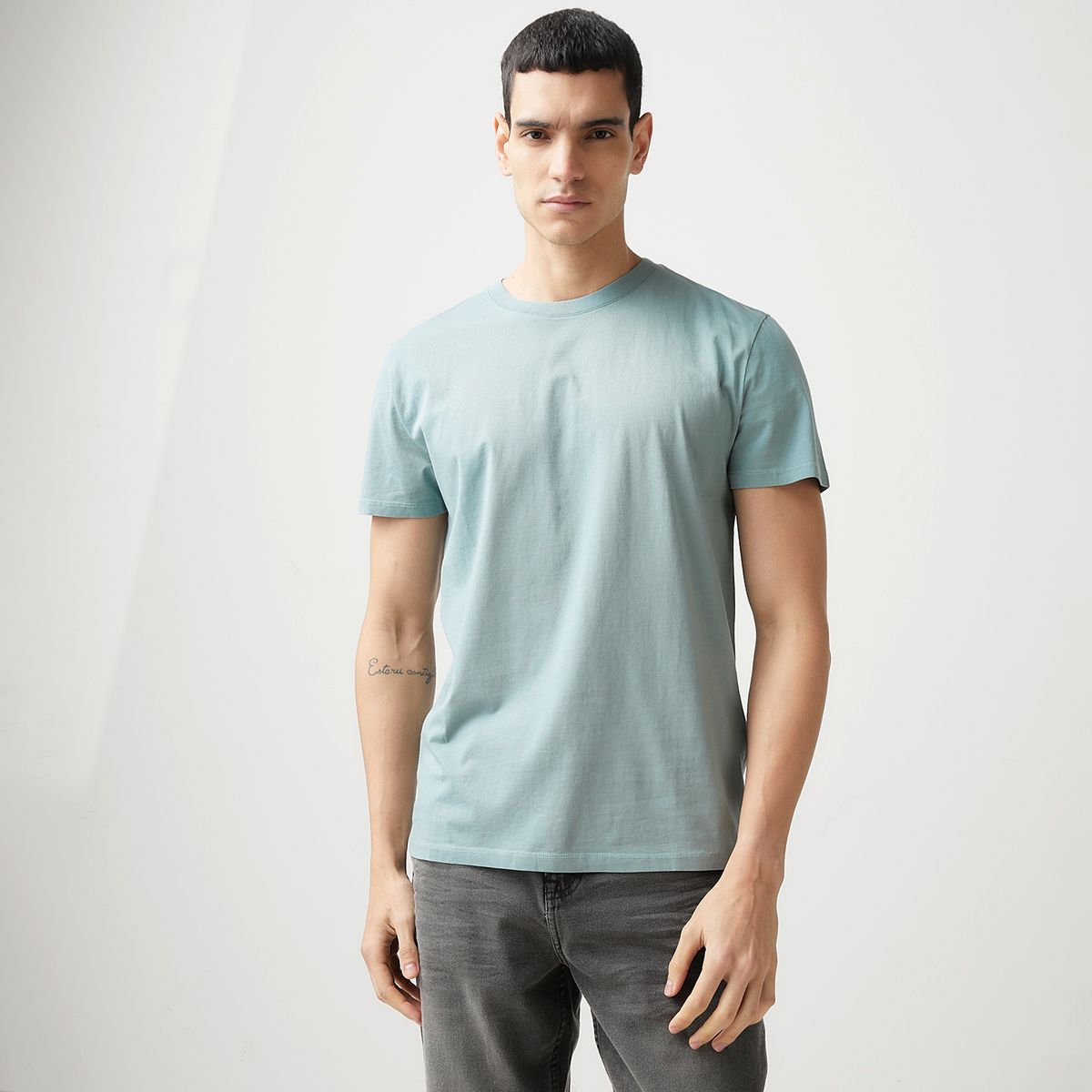 BASEMENT - Polera Manga Corta Algodón Hombre Basement