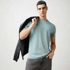 BASEMENT - Polera Manga Corta Algodón Hombre
