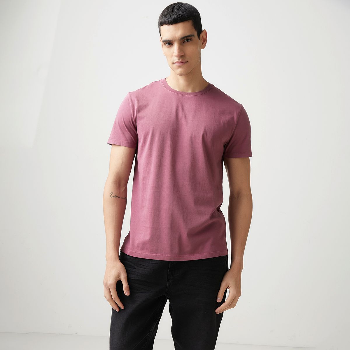 BASEMENT - Polera Manga Corta Algodón Hombre Basement