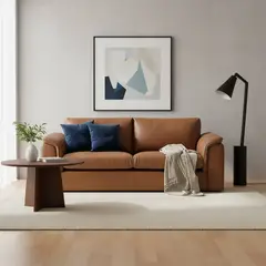 BASEMENT HOME - Sofá 3 Cuerpos Ontario Cuero