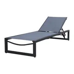 BASEMENT HOME - Reposera Reclinable Mónaco Gris Oscura