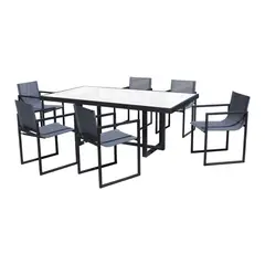 BASEMENT HOME - Mesa De Comedor Monaco 2Mt Gris Oscuro