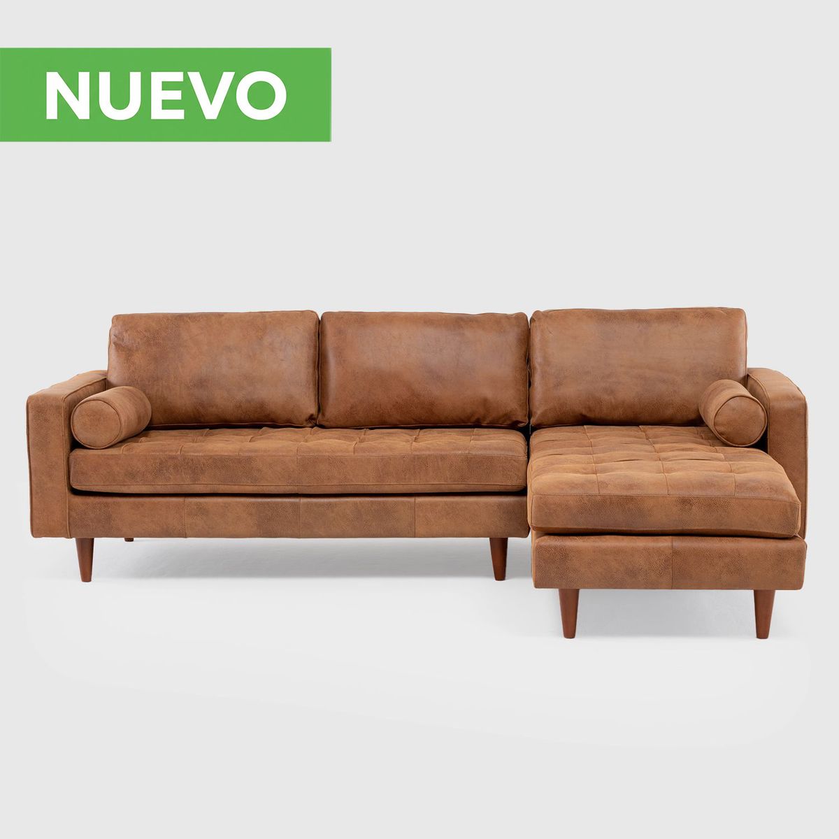 BASEMENT HOME - Sofá Seccional Connery Cuero Basement Home