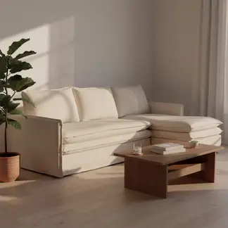 BASEMENT HOME - Sofá Seccional pluma Arizona Derecho