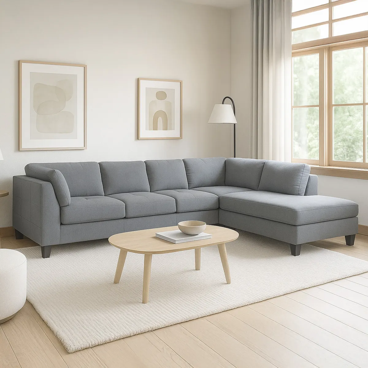 MICA - Sofá Seccional Benjamín Derecho 4 Cuerpos Mica