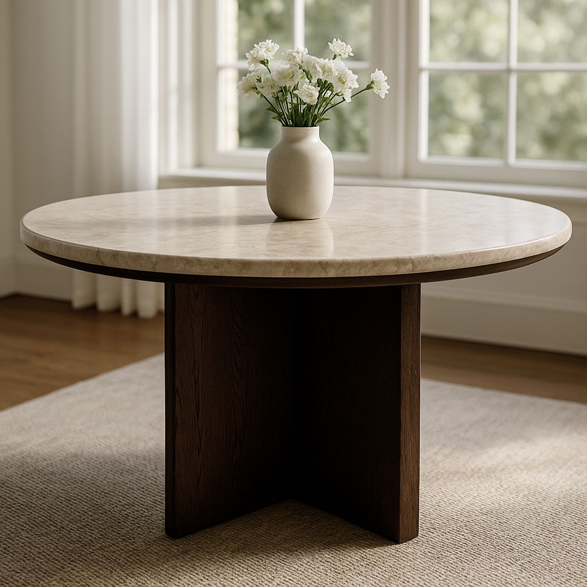 BASEMENT HOME - Mesa De Comedor Marmol Ritz Redonda Basement Home