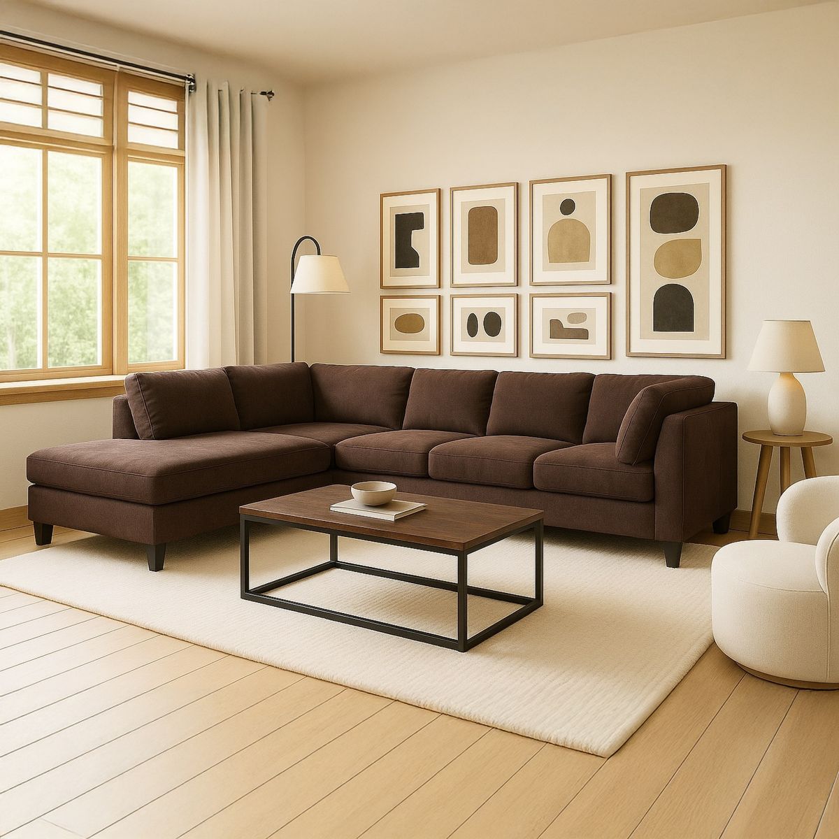 MICA - Sofá Seccional Benjamín Izquierdo 4 Cuerpos Mica