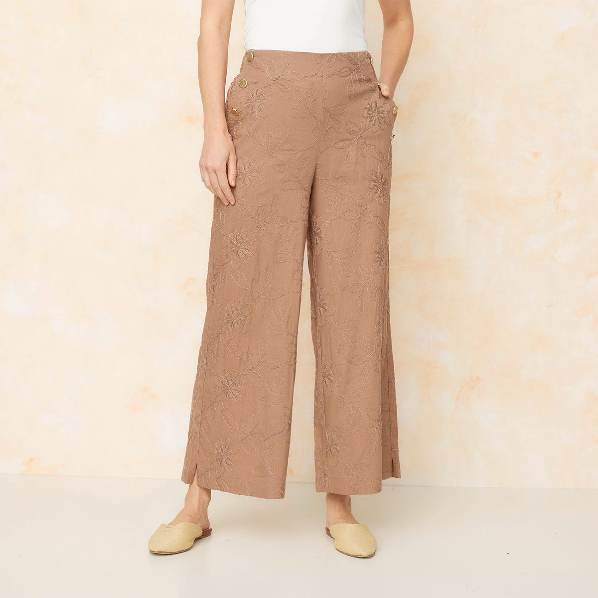 S COCCI - Pantalón Básico Tiro Alto Mujer S.Cocci