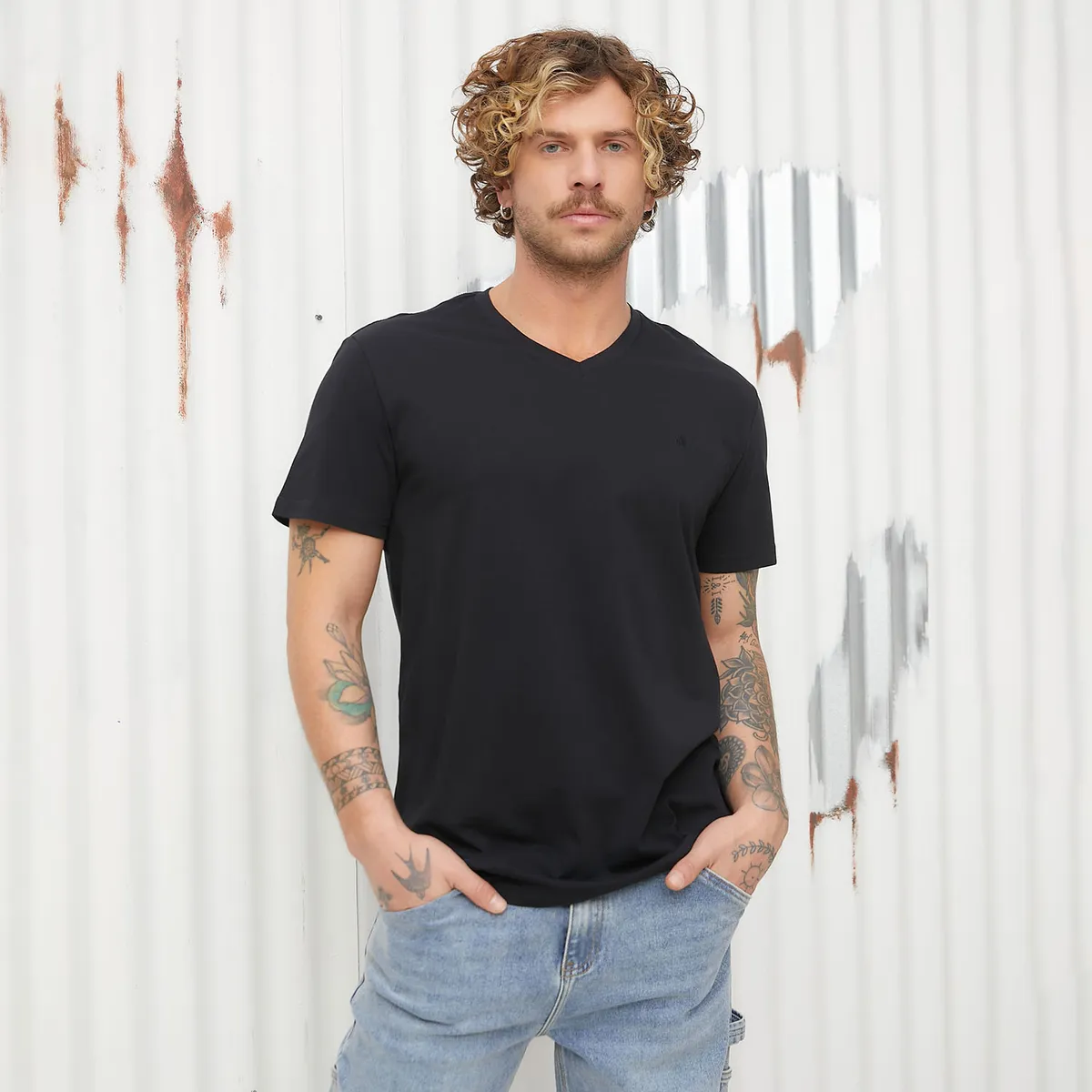 AMERICANINO - Polera Manga Corta Algodón Hombre Americanino