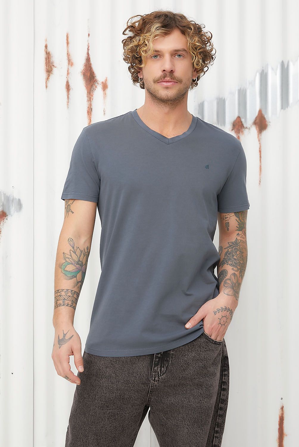 AMERICANINO - Polera Manga Corta Algodón Hombre Americanino
