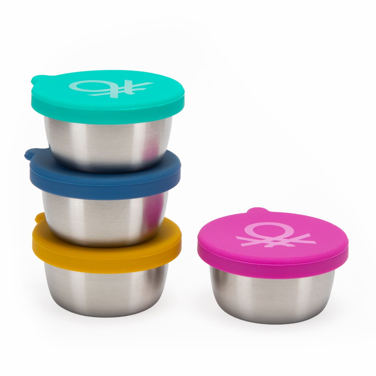 BENETTON - Set 4 Contenedores Acero Inoxidable Benetton
