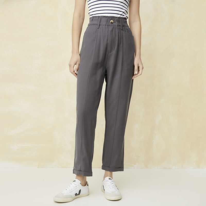 UNIVERSITY CLUB - Pantalón Carrot Tiro Medio Mujer University Club