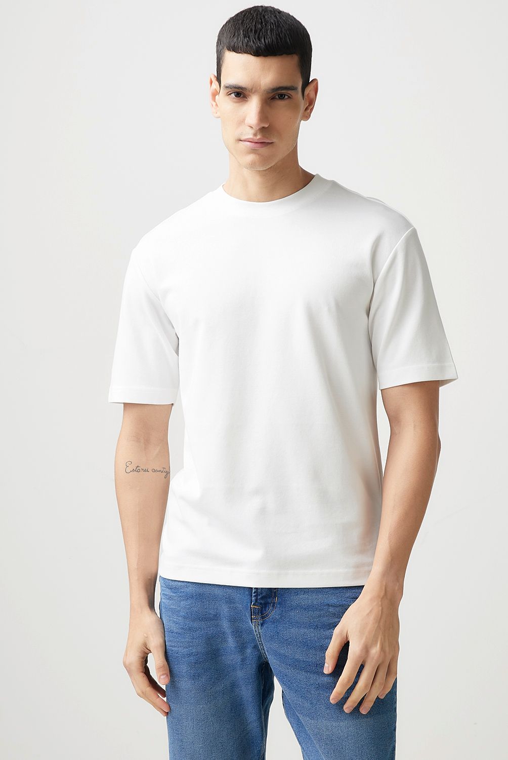 BASEMENT - Polera Manga Corta Algodón Hombre Basement
