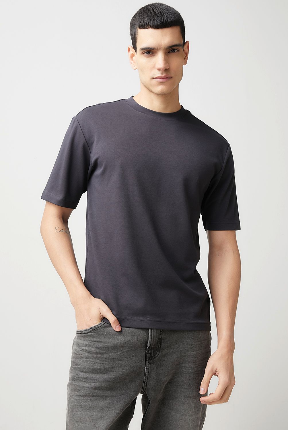 BASEMENT - Polera Manga Corta Algodón Hombre Basement