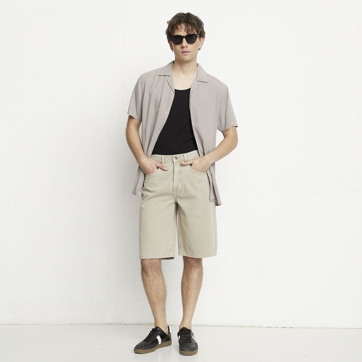 BASEMENT - Short Bermuda Baggy Fit Algodón Hombre Basement