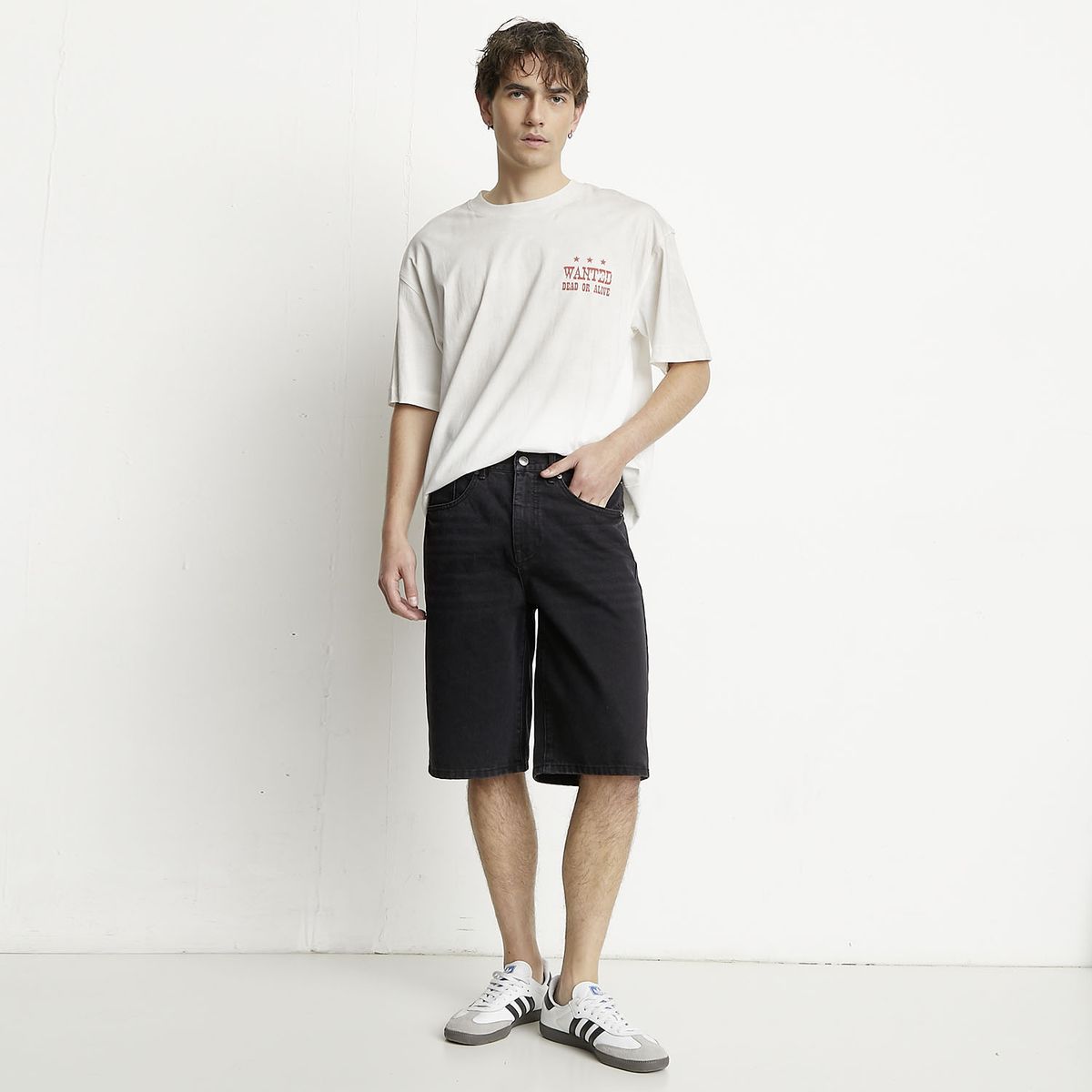 BASEMENT - Short Bermuda Baggy Fit Algodón Hombre Basement