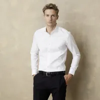 Camisa de Vestir Manga Larga Algodón Hombre