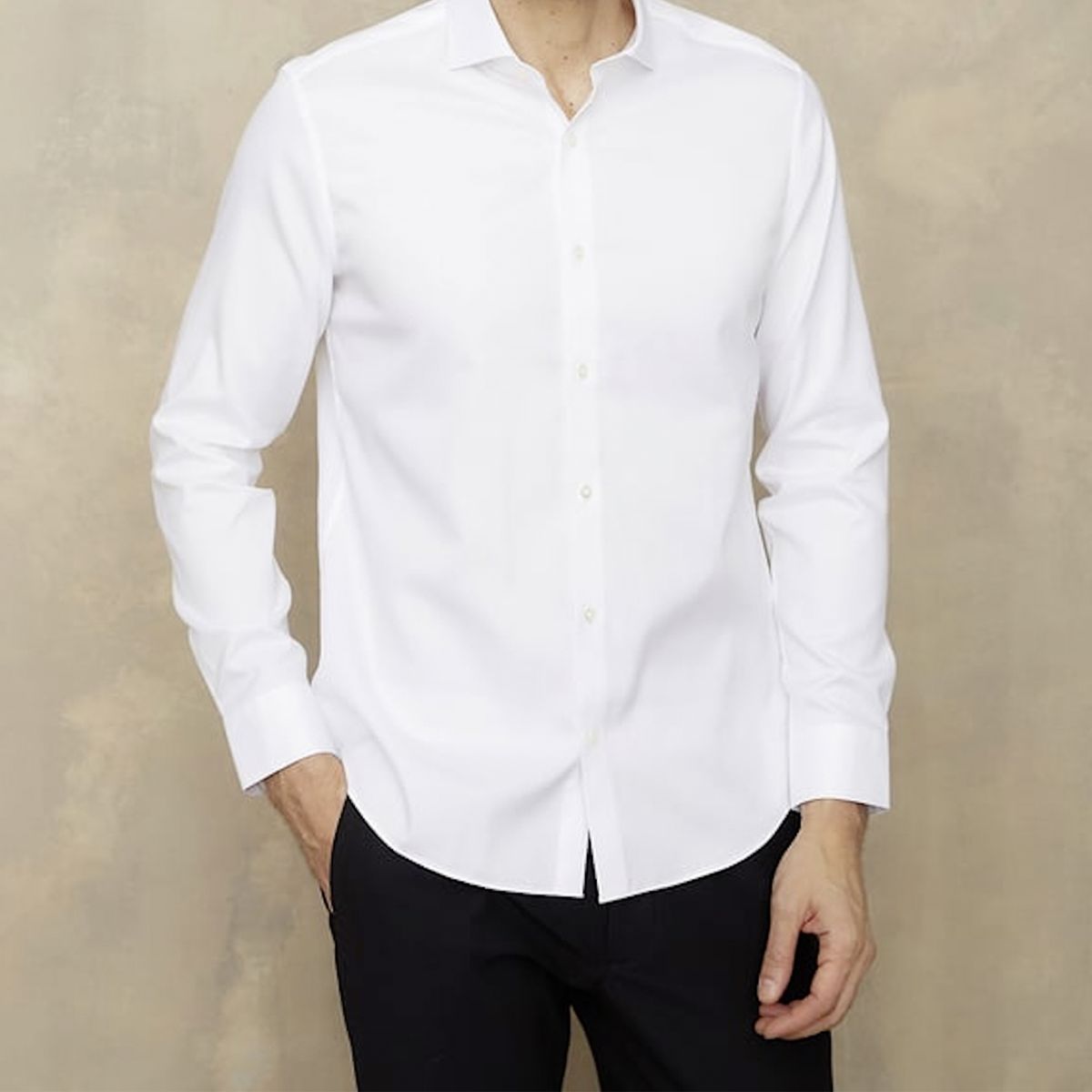 WOLF&HANK - Camisa de Vestir Manga Larga Algodón Hombre Wolf&Hank