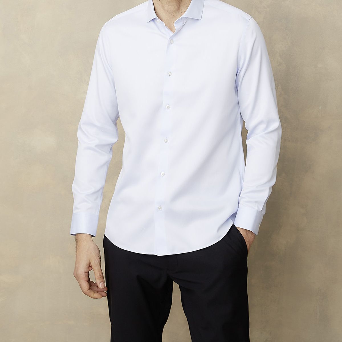 WOLF&HANK - Camisa de Vestir Manga Larga Algodón Hombre Wolf&Hank