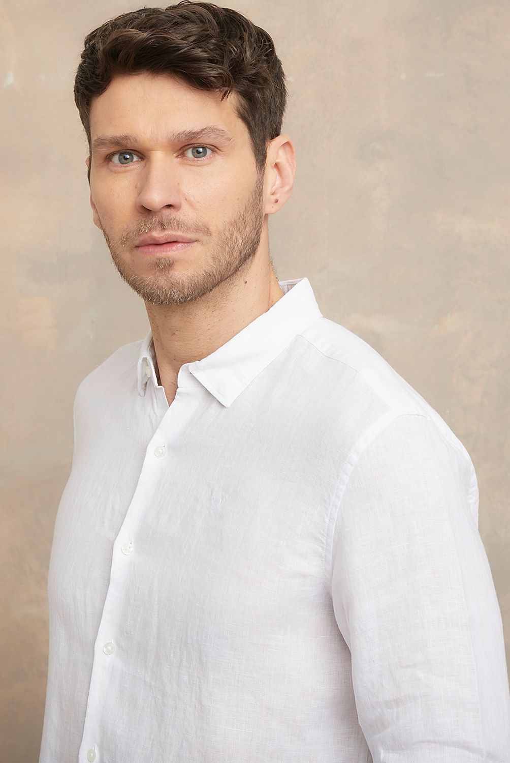 WOLF&HANK - Camisa Manga Larga Lino Hombre Wolf&Hank