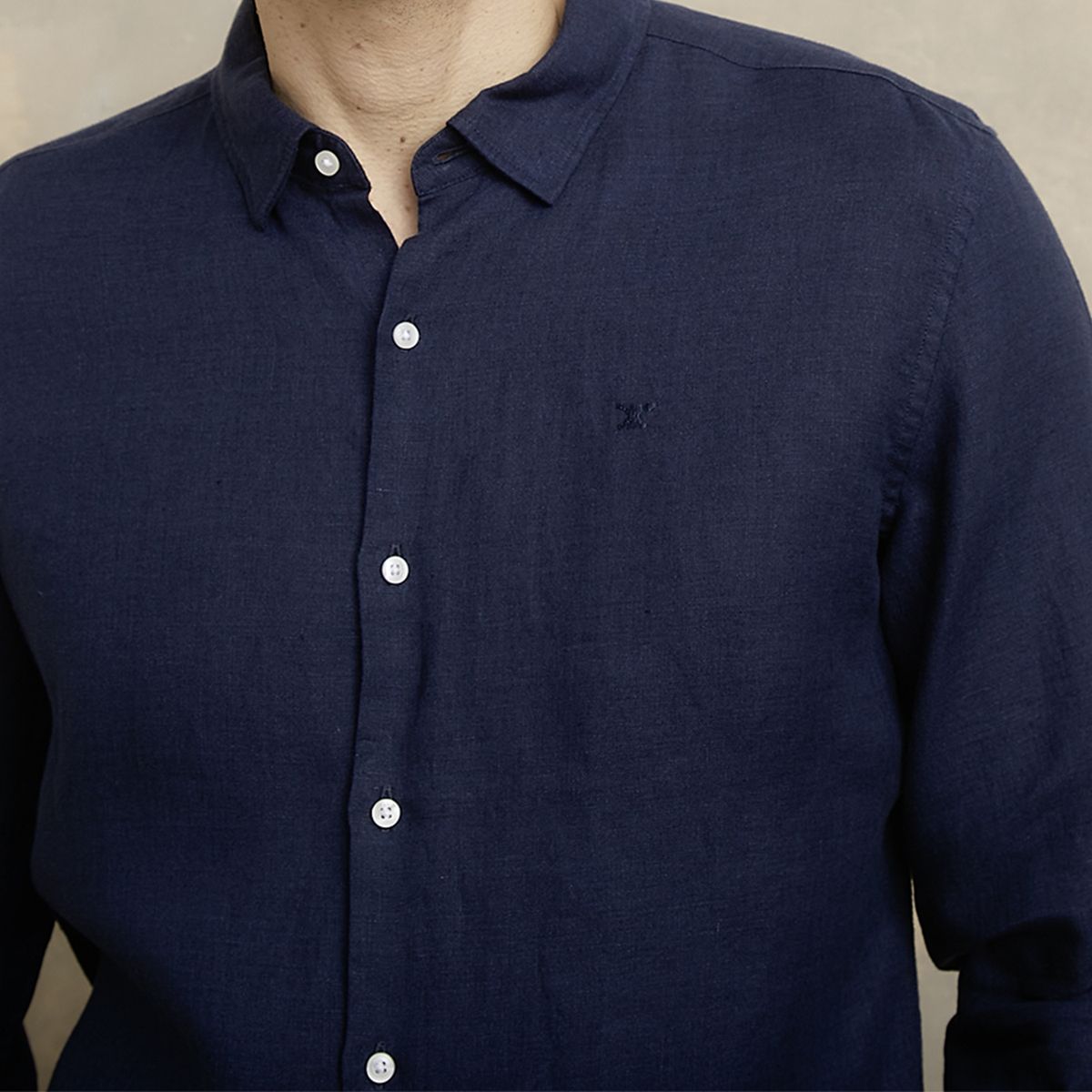 WOLF&HANK - Camisa Manga Larga Lino Hombre Wolf&Hank