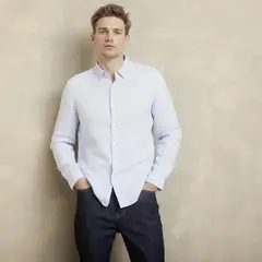 WOLF&HANK - Camisa Manga Larga Lino Hombre