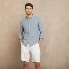 WOLF&HANK - Camisa Manga Larga Lino Hombre