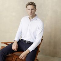 Camisa de Vestir Manga Larga Algodón Hombre