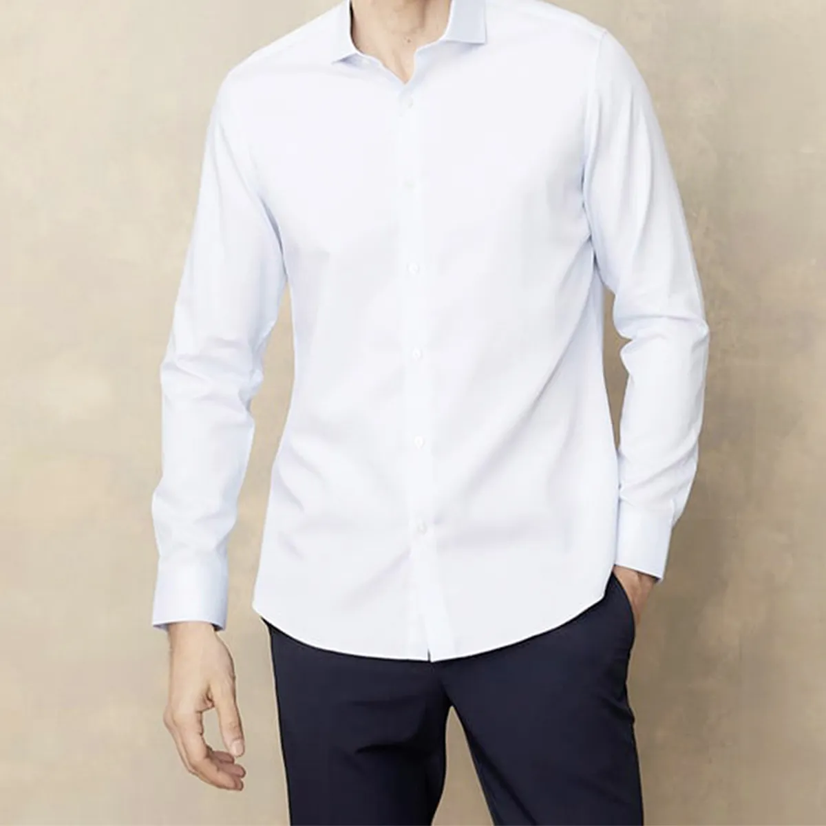 WOLF&HANK - Camisa de Vestir Manga Larga Algodón Hombre Wolf&Hank