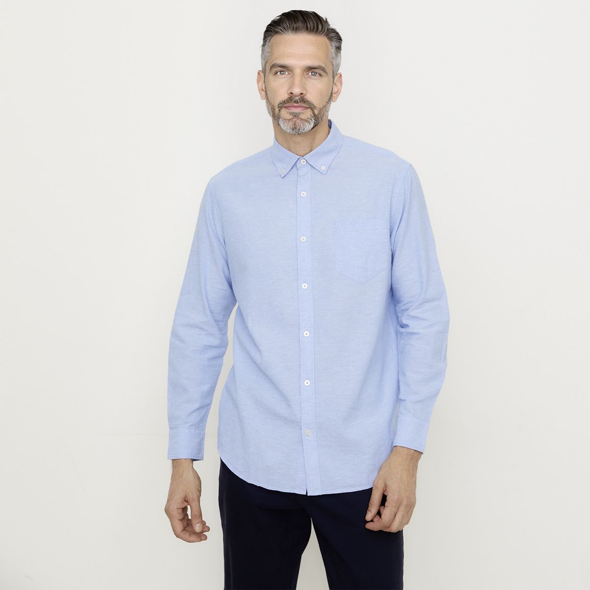 CHRISTIAN LACROIX - Camisa Manga Larga Lino Hombre Christian Lacroix