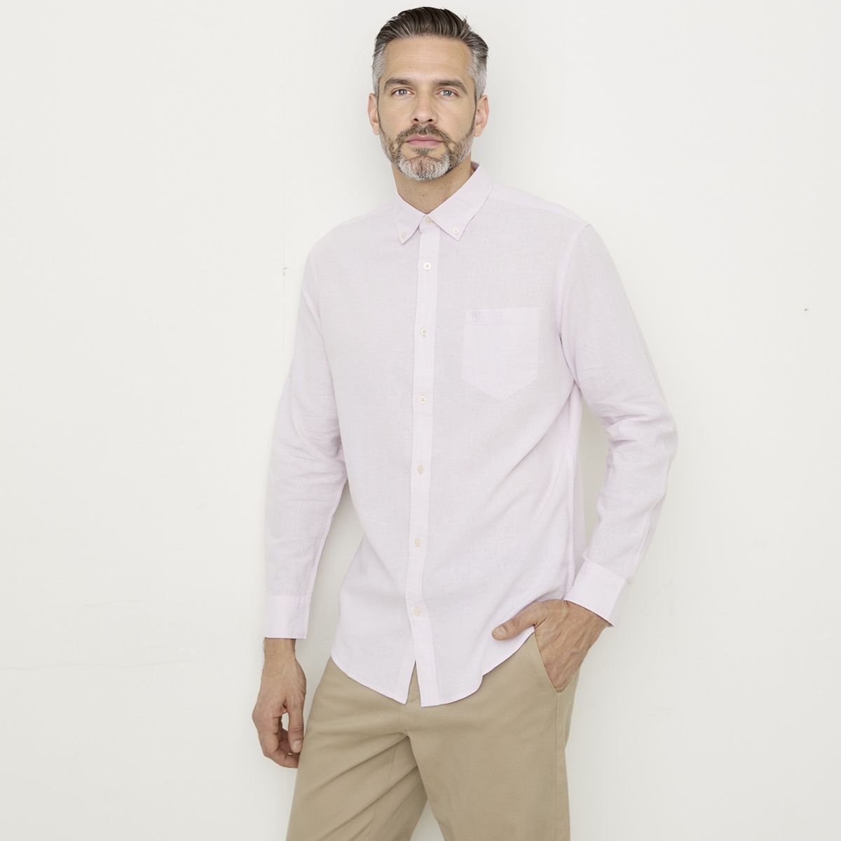 CHRISTIAN LACROIX - Camisa Manga Larga Lino Hombre Christian Lacroix