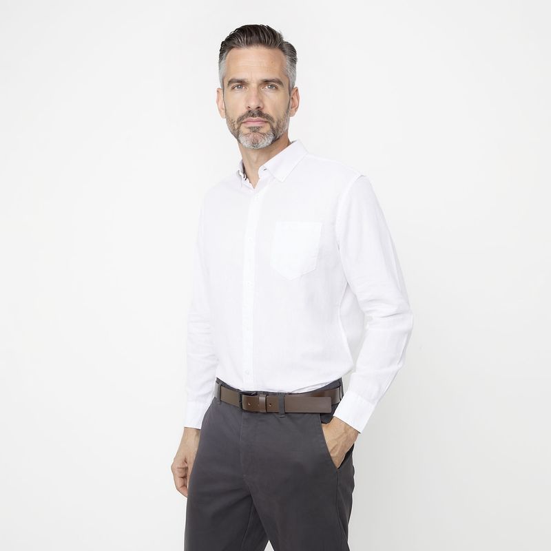CHRISTIAN LACROIX - Camisa Manga Larga Lino Hombre Christian Lacroix